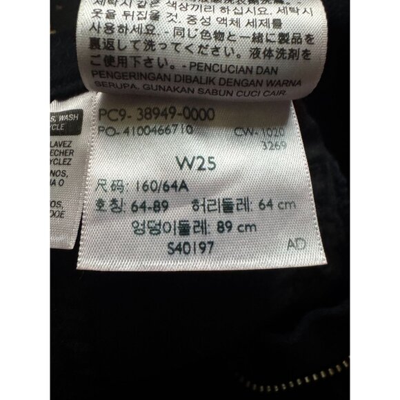 Levis Premium Womens Black Denim Overalls W25 - Picture 5 of 10